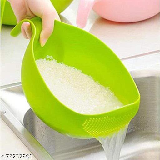Multipurpose vegetable strainer and rice strainer washing bowl