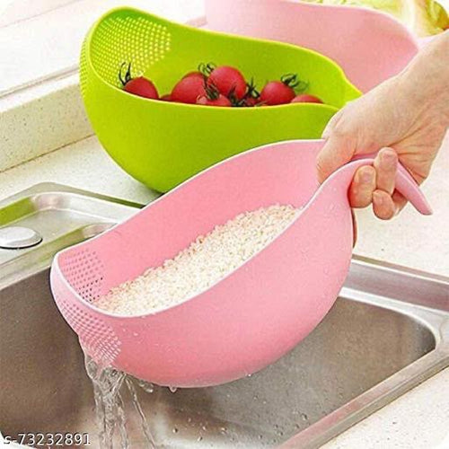 Multipurpose vegetable strainer and rice strainer washing bowl